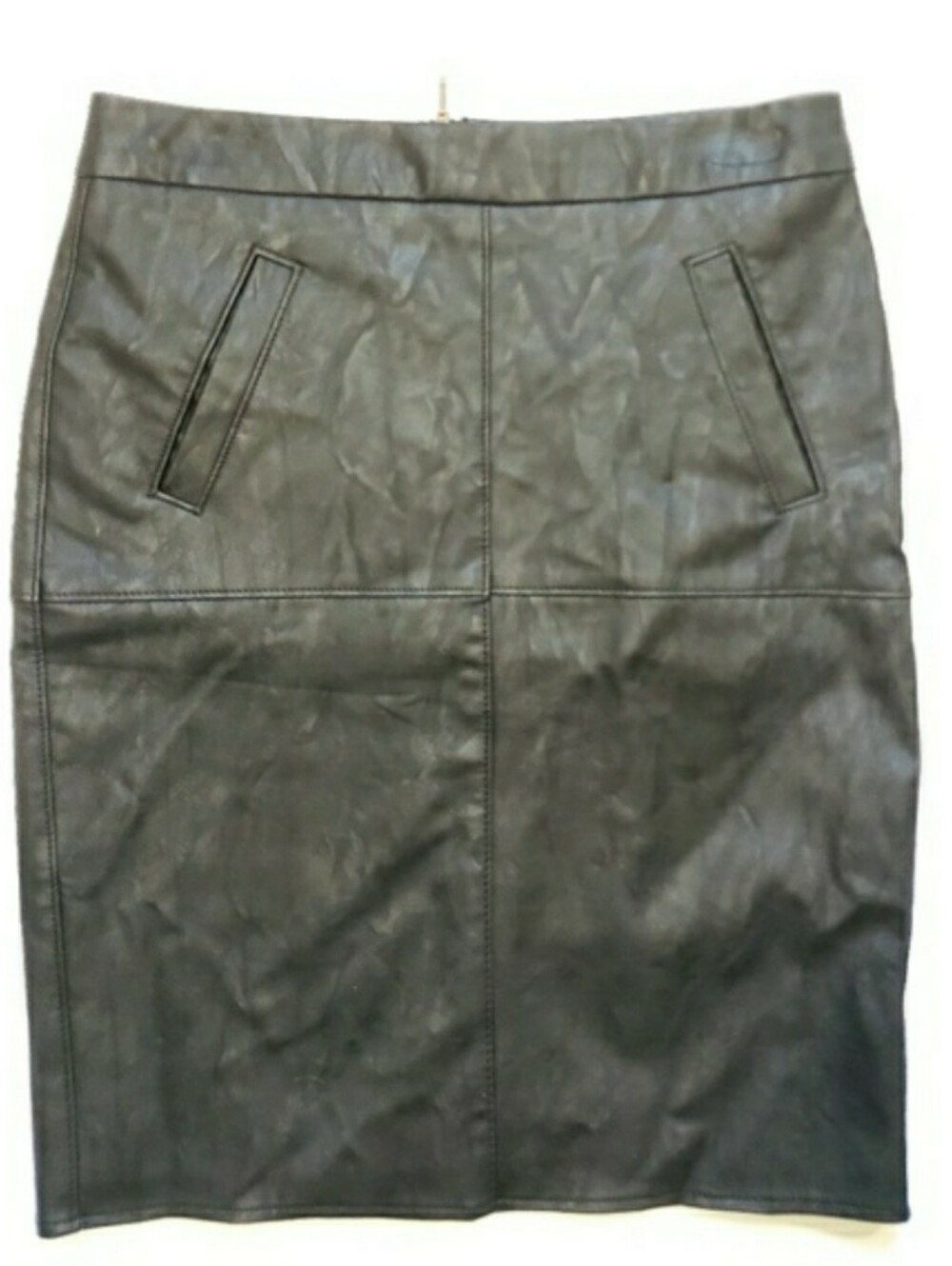 CAbi Faux Leather Pencil Skirt